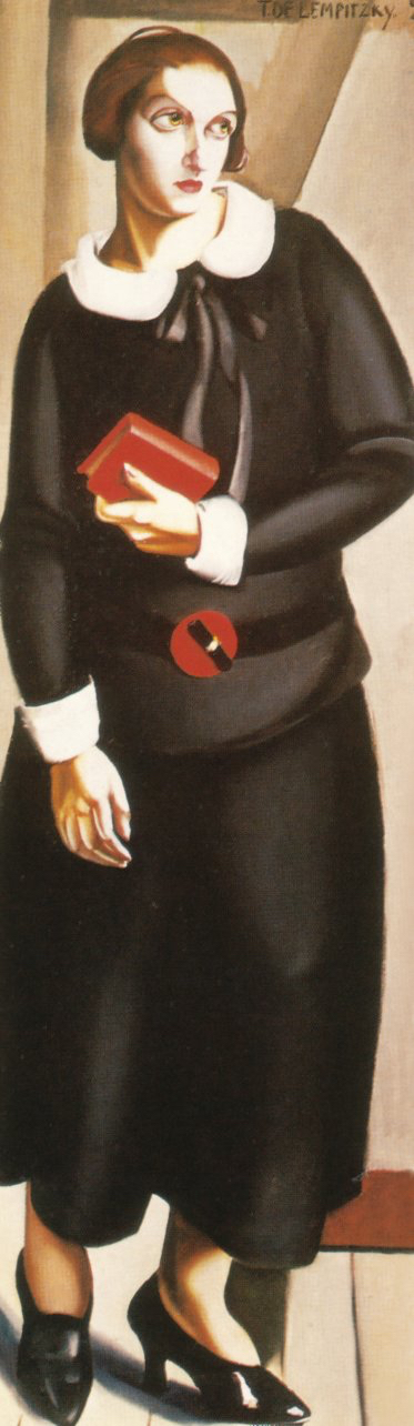 woman-in-black-dress-tamara-de-lempick-1923